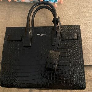Nano sac de jour black bag croc